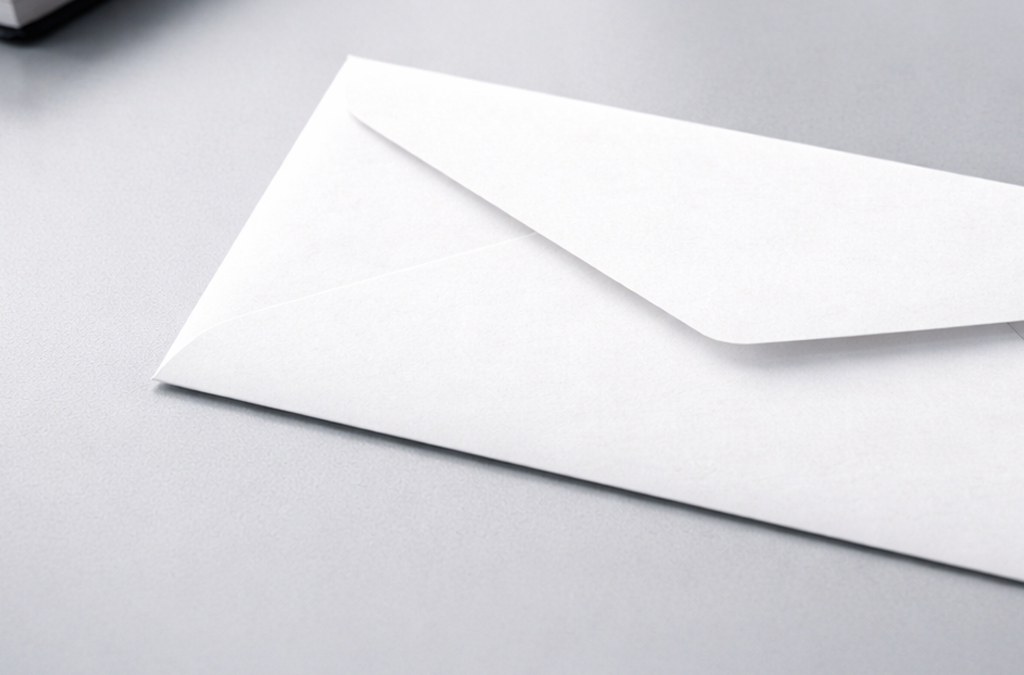 Artikelbild für einen Blogbeitrag, dass einen Briefumschlag auf einem Schreibtisch zeigt. Der Artikel trägt den Titel: Kontoänderungen bei RKA Rechtsanwälte