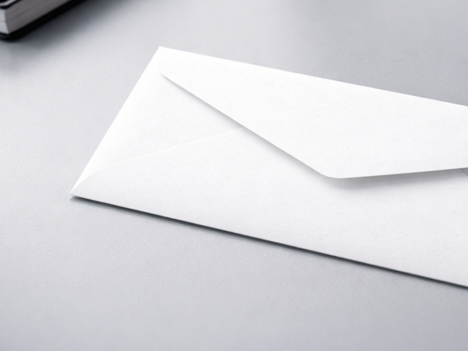 Artikelbild für einen Blogbeitrag, dass einen Briefumschlag auf einem Schreibtisch zeigt. Der Artikel trägt den Titel: Kontoänderungen bei RKA Rechtsanwälte